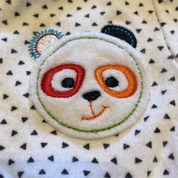 Girl’s Size 3-8 Months Panda Polka Dot First Wish Onesie- Super Cute! - Picture 2 of 3